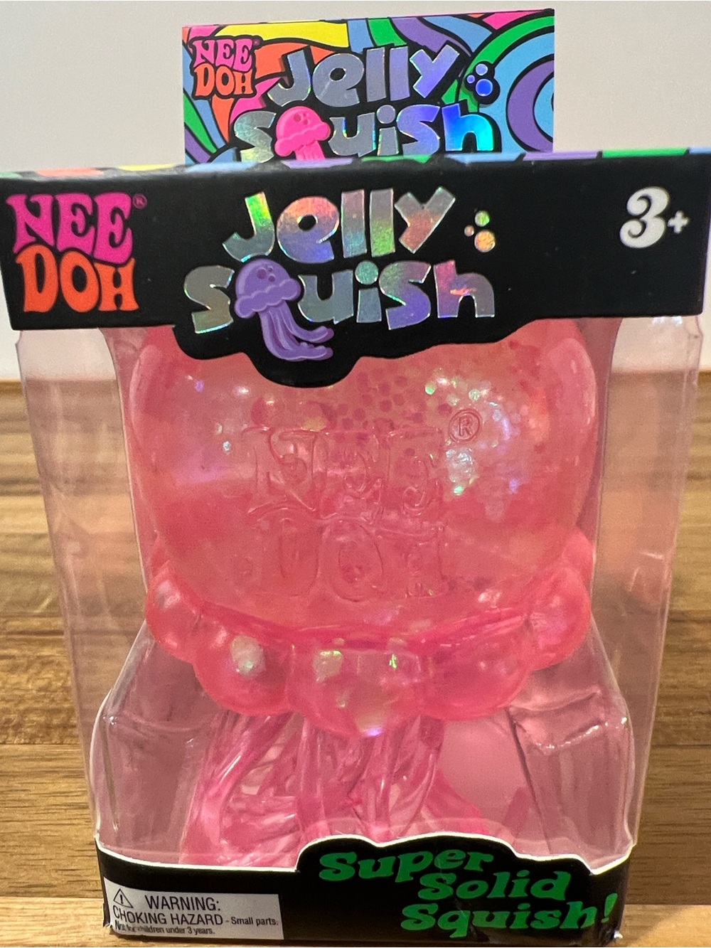 🩷🔥THE NeeDoh Jelly Squish-Pink Glitter Super Solid Squishy